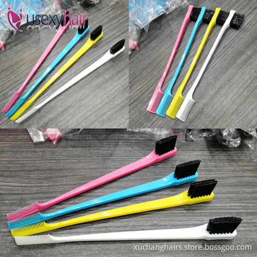 Wholesale High Quality Double Sided Strong Hold Eye Eyebrow Comb Edge Control Baby Hair Brush